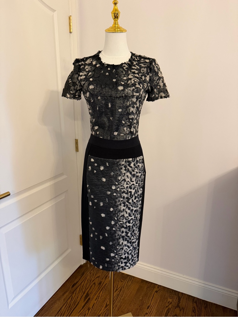 BCBG Max Azria matching skirt and top in animal print